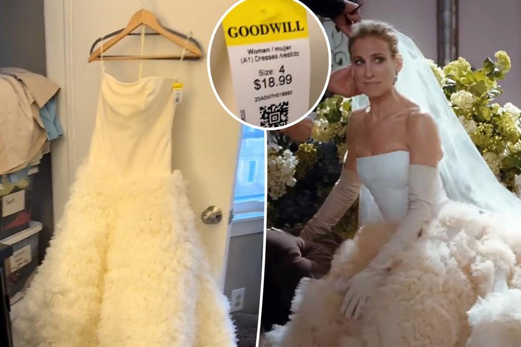 Sarah Jessica Parker’s iconic wedding dress from ‘Sex and the City’ found at thrift shop for $19